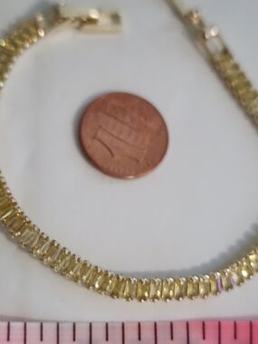 Gold-Tone Crystal Tennis Bracelet - Yellow Gold
